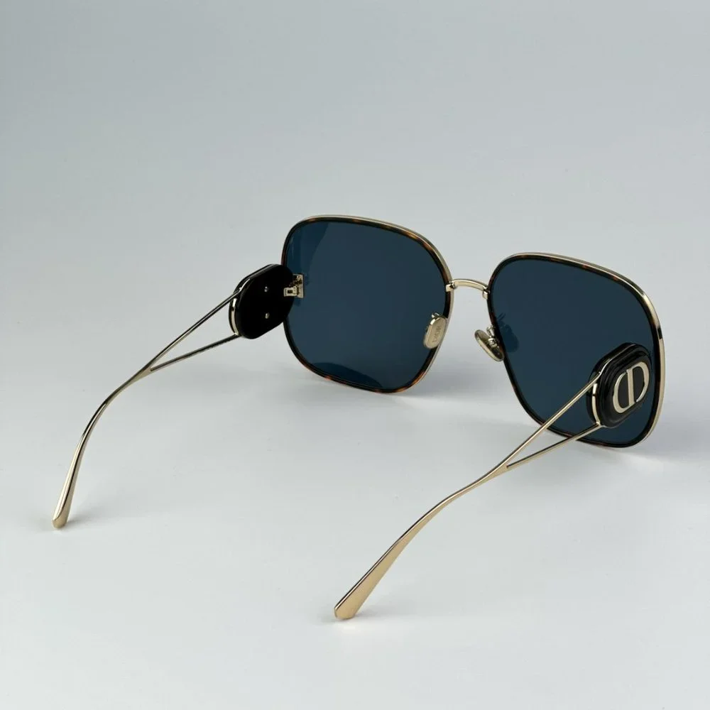 Dior DIORBOBBY S1U B5B0 BRAND NEW Sunglasses Gold Havana Blue Women Oversized - Picture 10 of 14